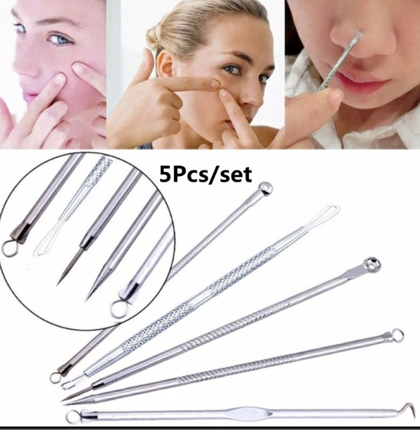 5-Piece Acne Extraction and Makeup Removal Tool Set