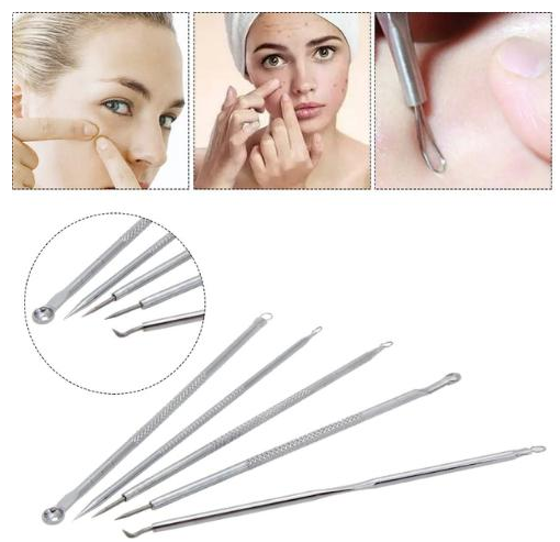 5-Piece Acne Extraction and Makeup Removal Tool Set